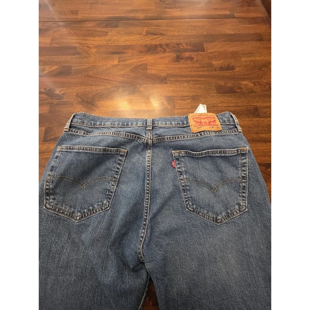 Levi's‎ 505 Men's Cotton Jeans - Light Stonewash 36×29 Y2k 90s